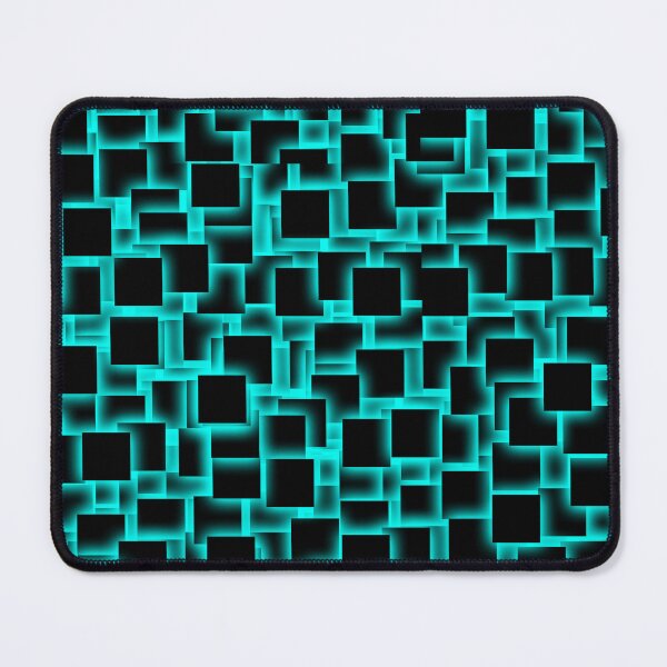 Item preview, 3d squares on glowing aqua backdrop designed and sold by GeoffBeattie.