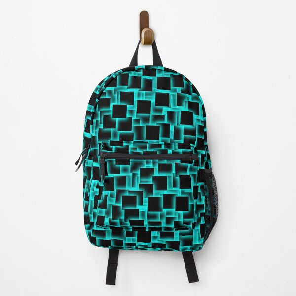 Item preview, 3d squares on glowing aqua backdrop designed and sold by GeoffBeattie.