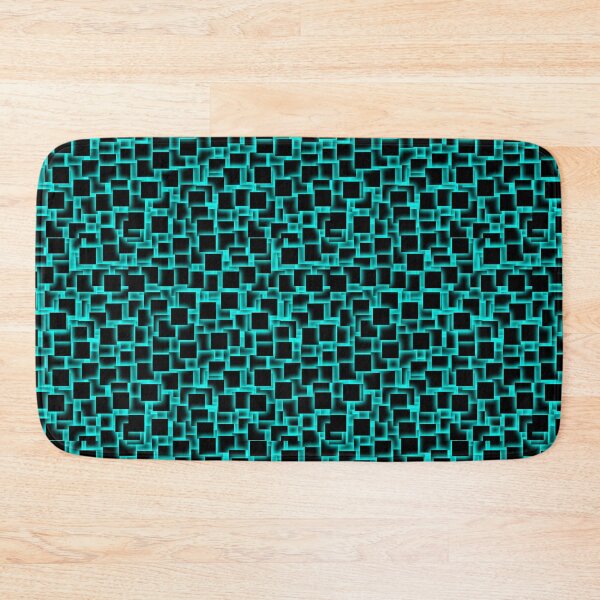 Item preview, 3d squares on glowing aqua backdrop designed and sold by GeoffBeattie.