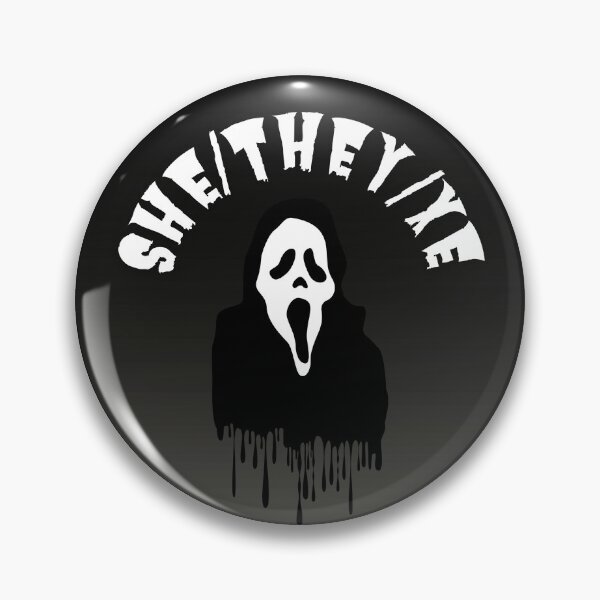 Item preview, She/They/Xe Pronouns | Ghost Face Scream | She They Xe Pronoun designed and sold by Furia LGBTQ+ Accessories.
