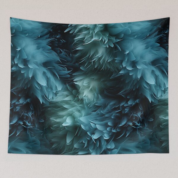 Item preview, Blue and Black Fuzzy Furry feathers (10) designed and sold by Reichcorp.