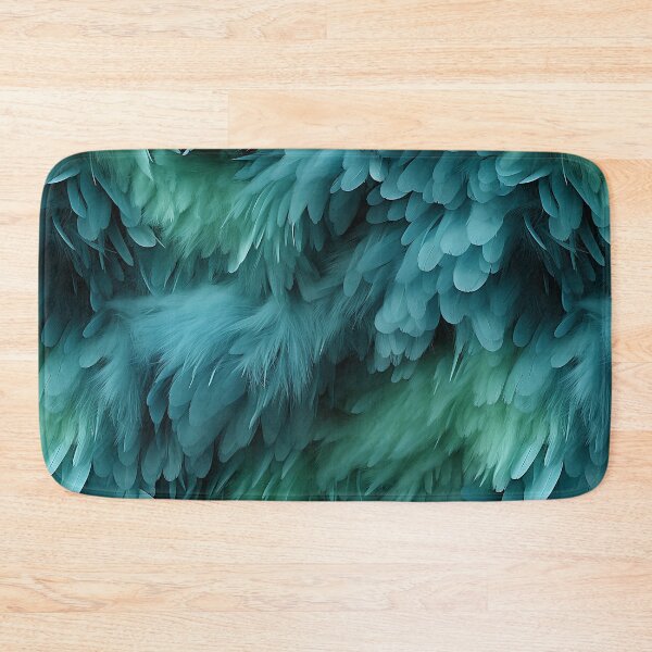 Item preview, Blue Green and Black Fuzzy Furry feathers (9) designed and sold by Reichcorp.