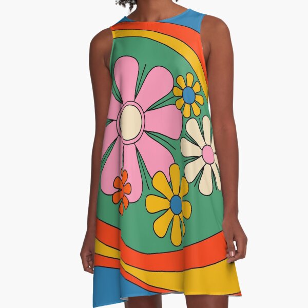 Item preview, Groovy Floral Daydream Colorful Retro 60s 70s Flowers designed and sold by kierkegaard.