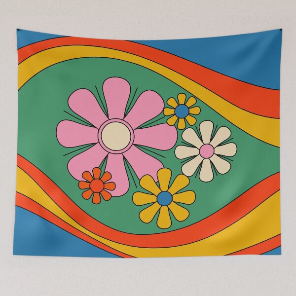 Item preview, Groovy Floral Daydream Colorful Retro 60s 70s Flowers designed and sold by kierkegaard.
