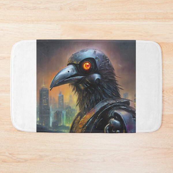 Item preview, Cyberpunk Crow: A Unique Blend of Nature and Technology designed and sold by techiwebicodi.