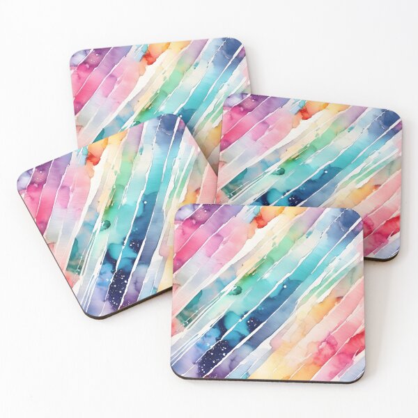 Item preview, Pastel stripe pattern rainbow colors designed and sold by Naturitude.