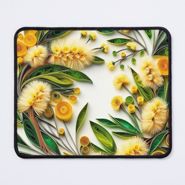 Item preview, Golden Wattle Quilling Digital Australian Wildflower designed and sold by Rachael Taylor.