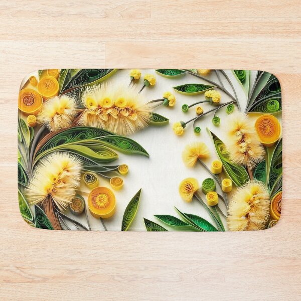 Item preview, Golden Wattle Quilling Digital Australian Wildflower designed and sold by Rachael Taylor.
