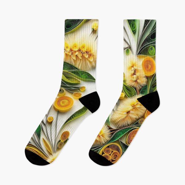 Item preview, Golden Wattle Quilling Digital Australian Wildflower designed and sold by Rachael Taylor.