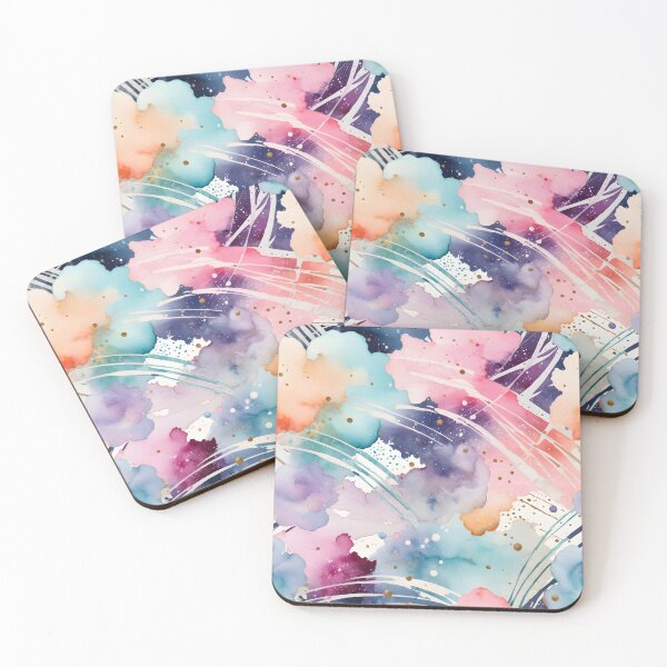 Item preview, Dreamy pastel galaxy abstract pattern gold designed and sold by Naturitude.