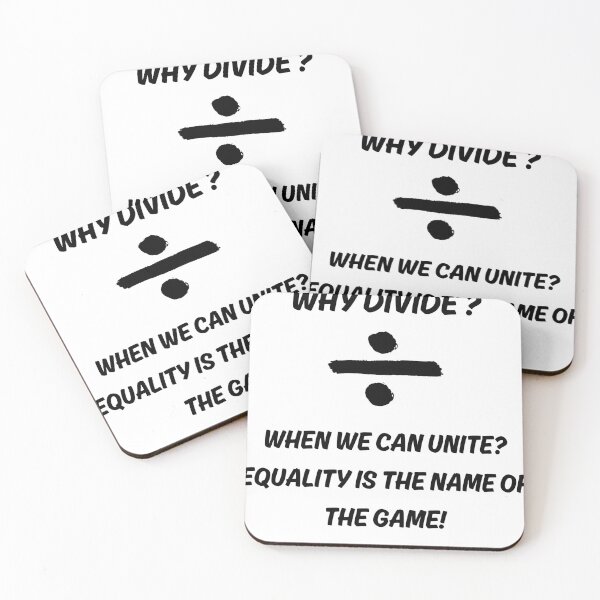 Item preview, Why divide ? when we can unite? Equality is the name of the game! designed and sold by Funky  Fibers.