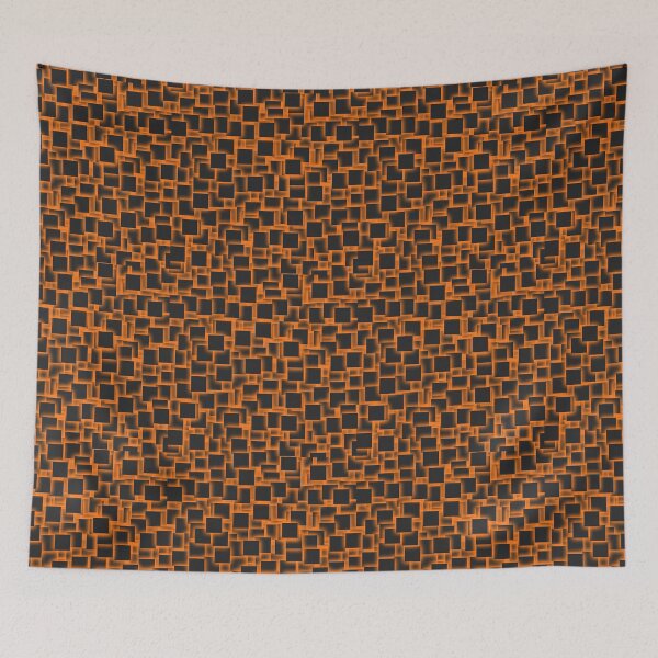 Item preview, 3d squares on glowing peach backdrop designed and sold by GeoffBeattie.