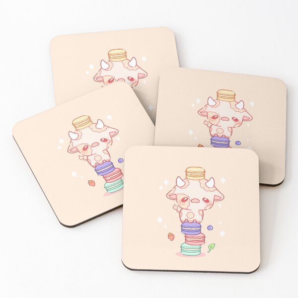 Item preview, Macaron Moomoo art print designed and sold by Unmeiartist.