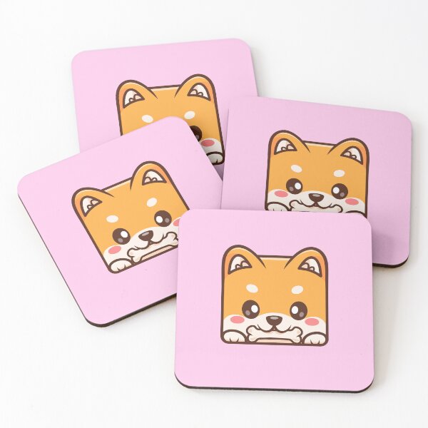 Item preview, Playful Pup: Cute Shiba Inu Biting Bone designed and sold by hjian8219.