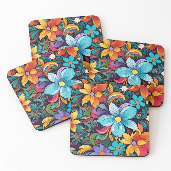 Item preview, Wonderful Vibrant Flowers Pattern designed and sold by GrinGalore.