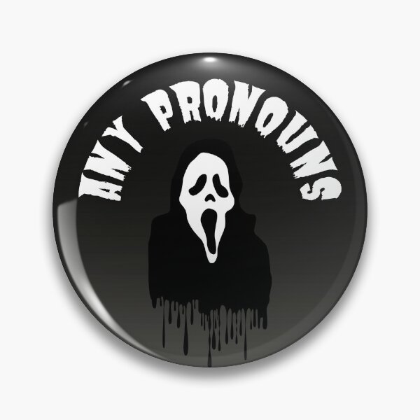 Item preview, Any Pronouns | Ghost Face Scream | Any Pronoun designed and sold by Furia LGBTQ+ Accessories.