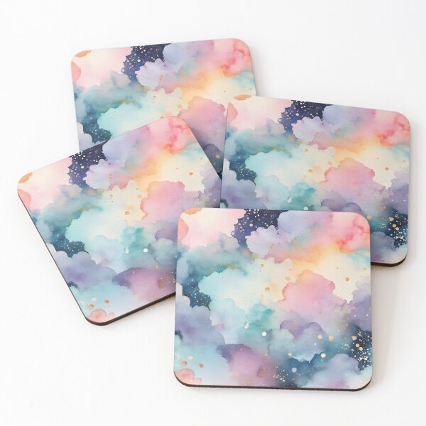 Item preview, Dreamy pastel galaxy abstract pattern gold designed and sold by Naturitude.