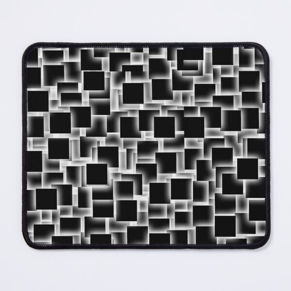 Item preview, 3d black and white squares on glowing peach backdrop designed and sold by GeoffBeattie.