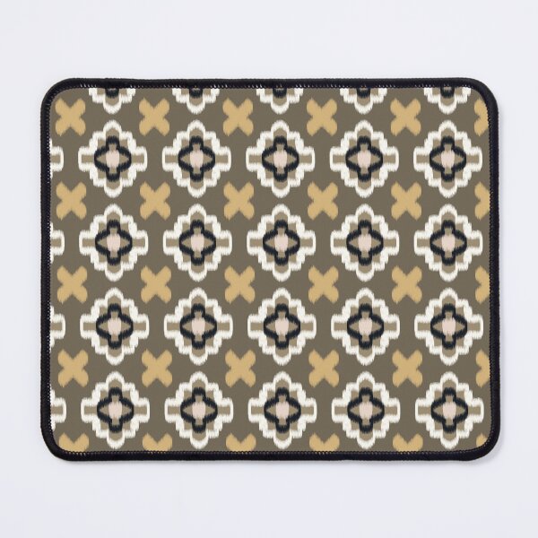 Item preview, Ikat medallions and crosses in earth tones | Pattern designed and sold by colorofmagic.