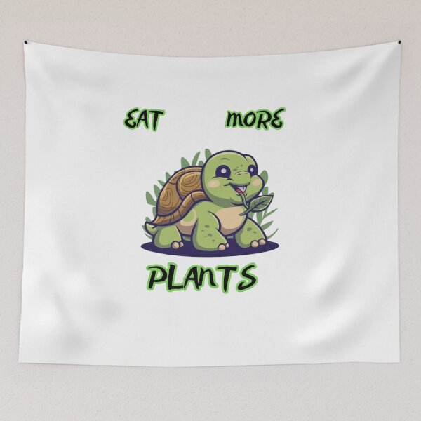 Item preview, EAT MORE PLANTS Funny Turtle designed and sold by JackAMM.
