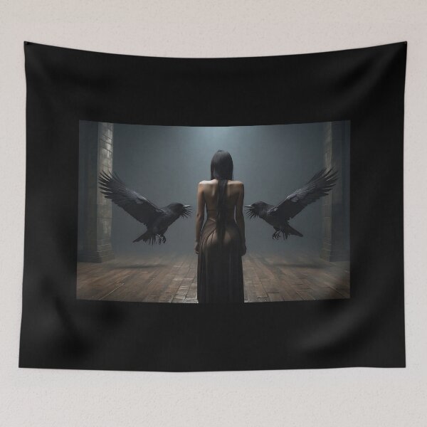Item preview, Elegant gorgeous Raven woman designed and sold by Fantasymachine.