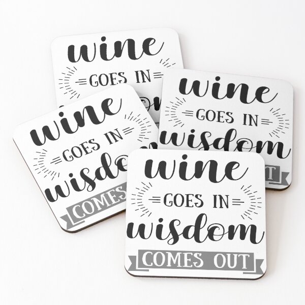 Item preview, Wine Goes In, Wisdom Comes Out designed and sold by Funky  Fibers.