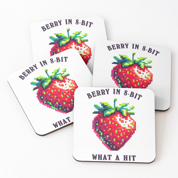 Item preview, Strawberry Pixelated Berry In 8 Bit Cartoon Style designed and sold by CosyTeal.