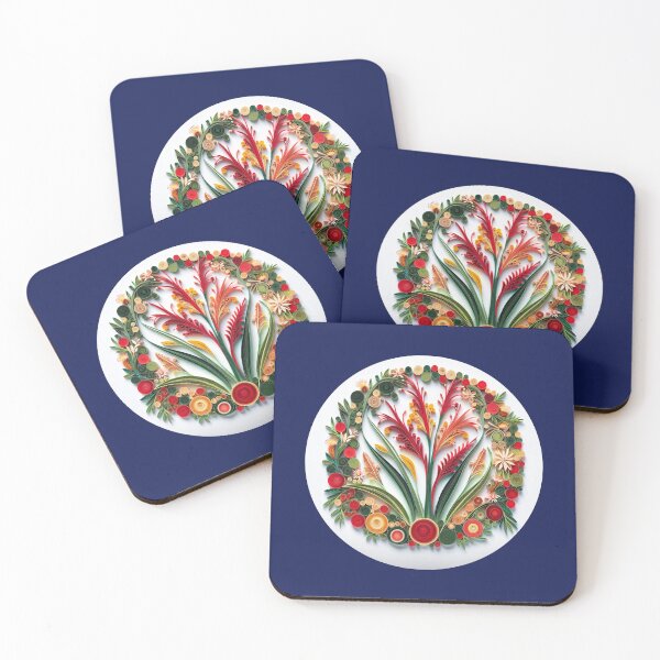 Item preview, Kangaroo Paw (Anigozanthos) Quilling Digital Australian Wildflower designed and sold by Rachael Taylor.