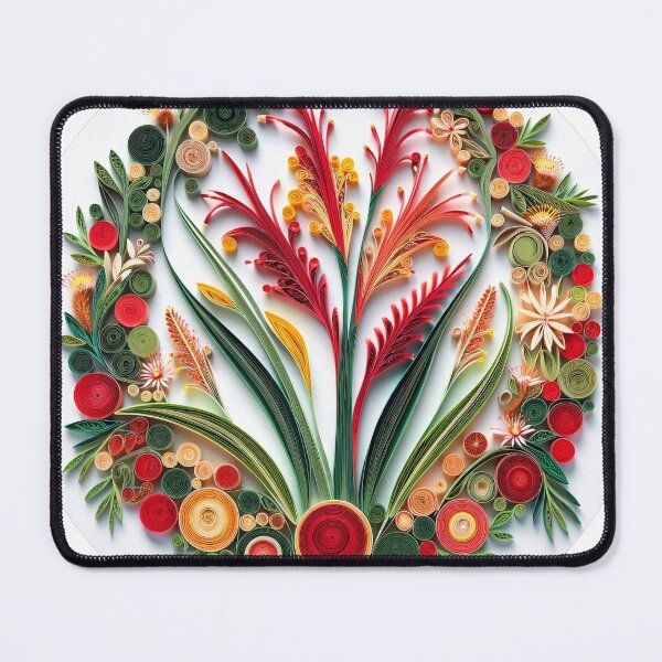 Item preview, Kangaroo Paw (Anigozanthos) Quilling Digital Australian Wildflower designed and sold by Rachael Taylor.