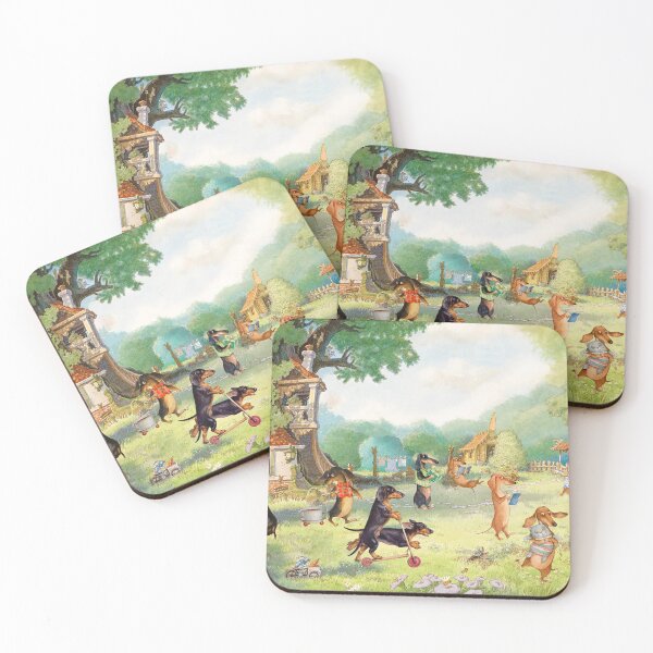 Item preview, Dachshunds In The Green Garden - An Old House designed and sold by Clitus.