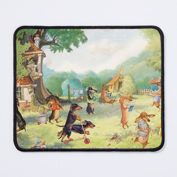 Item preview, Dachshunds In The Green Garden - An Old House designed and sold by Clitus.