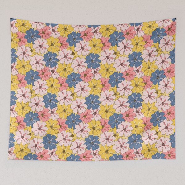 Item preview, Watercolor Flower : Vintage Blooms: Watercolor Floral Pattern Inspired by 70s Vibes designed and sold by Arte Cartoon From TagTeam Group.