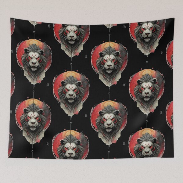 Item preview, Lion At Sunset Japanese Style designed and sold by YoungMind95.