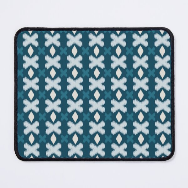 Item preview, Ikat crosses in shades of blue | Pattern designed and sold by colorofmagic.