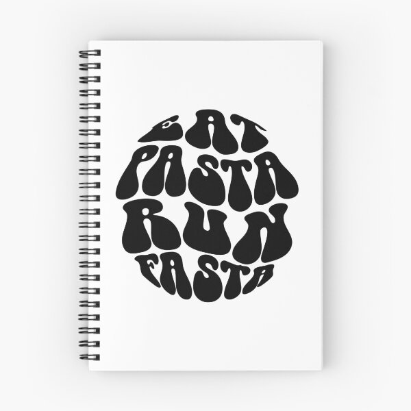 Item preview, Eat Pasta Run Fasta Text Monochrome White designed and sold by Meepuruproject.
