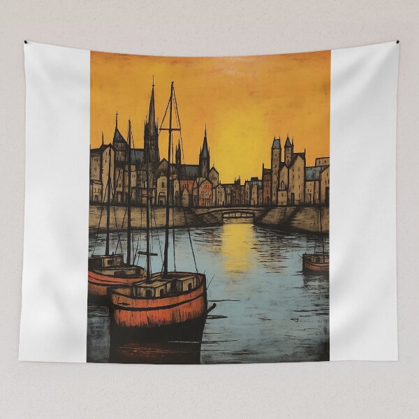 Item preview, Elbe river travel vintage colorful anime graphics designed and sold by wonderfulpark.