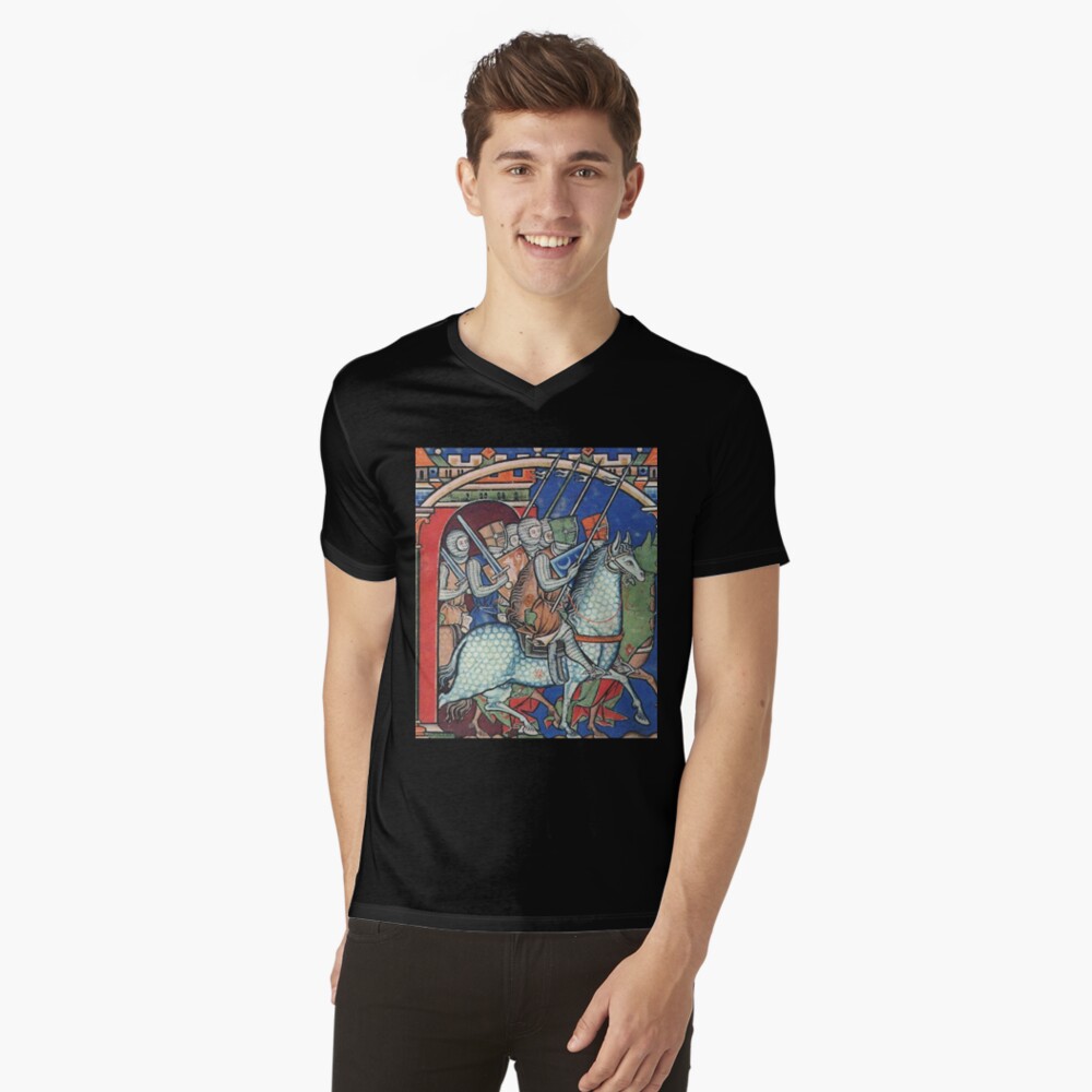 Vista previa del artículo con la obra «Camiseta de cuello en V», diseñado y vendido por VintageManiac.