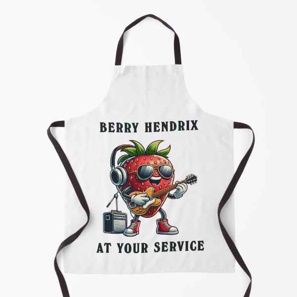 Item preview, Strawberry With Guitar Berry Hendrix Cartoon Style designed and sold by CosyTeal.