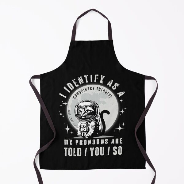 Item preview, Identify Conspiracy Theorist Astronaut Moon Landing Hoax Identify Conspiracy Theorist Cat Parody designed and sold by Jungle Hub.