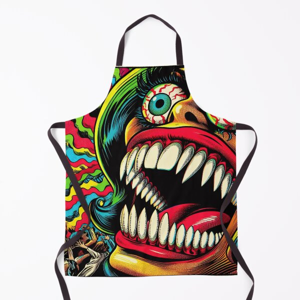 Item preview, Trippy Psychedelic Big Mouth Monster Woman designed and sold by AIPixelMaster.