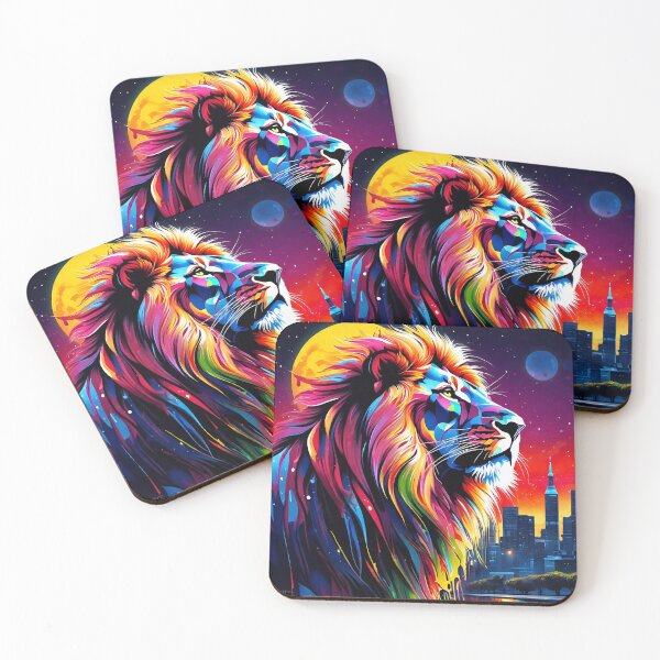 Item preview, colour splash lion designed and sold by anonymouse-99.