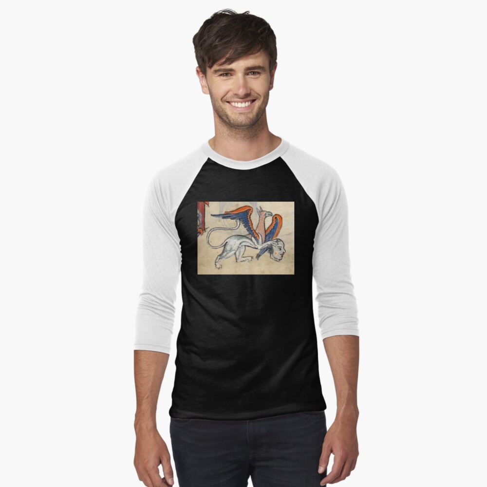 Vista previa del artículo con la obra «Camiseta ¾ estilo béisbol», diseñado y vendido por VintageManiac.