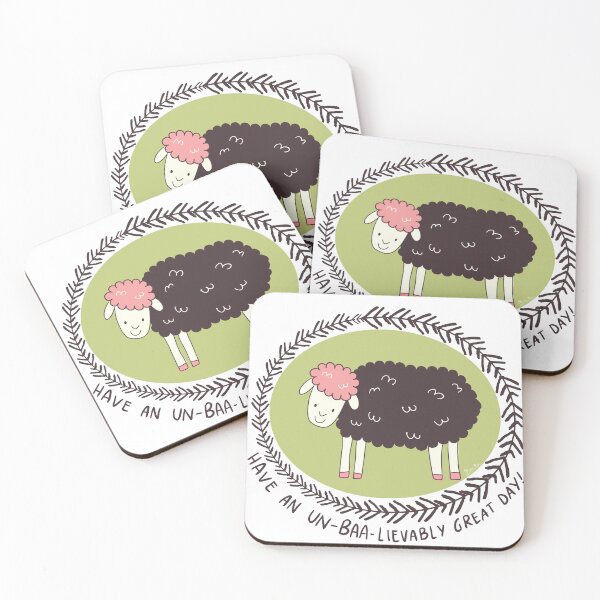 Item preview, Cheerful Sheep Illustration - Have an Un-BAA-lievably Great Day! - Cute Farm Animal Pun - Whimsical Nursery Decor - Playful Nature Inspired Artwork designed and sold by MaddaMom.