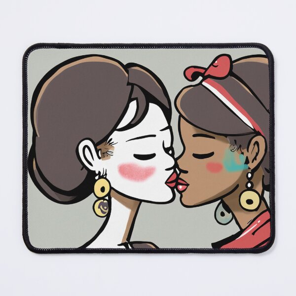 Item preview, Illustration of two women in love kissing designed and sold by Photopat.