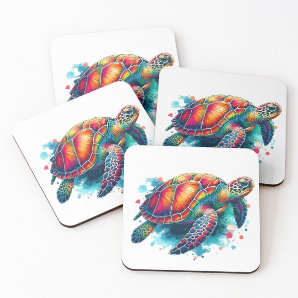 Item preview, Art design of a colorful stylish sea turtle designed and sold by Marcoshop10.