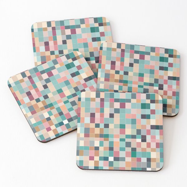 Item preview, small mosaic color block pattern lite pastel tone designed and sold by JangmiHorang.
