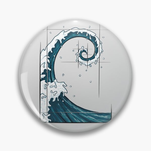 Item preview, Fibonacci Spiral Golden Ratio Geometric Surfer Tube Wave designed and sold by Skizzenmonster.