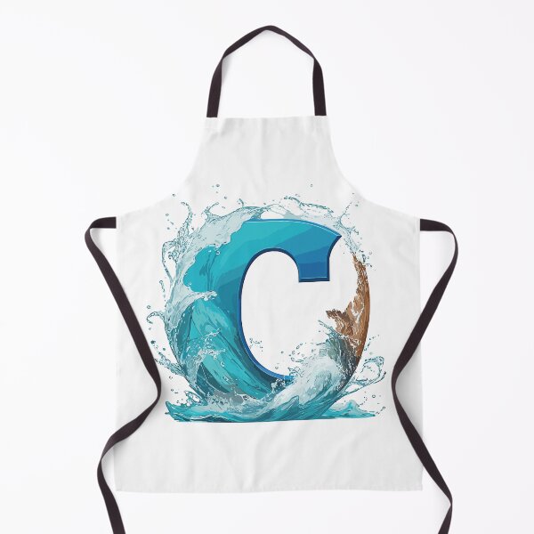 Item preview, "Minimalist Wave-Inspired 'C' - Ocean Elegance Vector Typography" designed and sold by EcoArtShop.