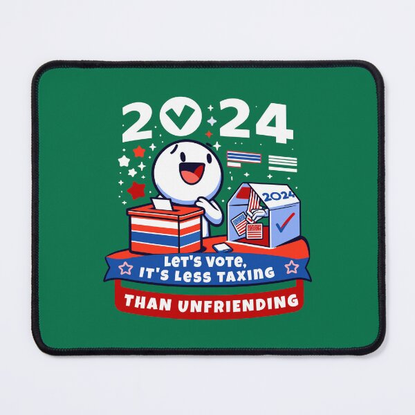 Item preview, Vote With Ease Tee - 'Less Taxing Than Unfriending' 2024 Election Humor Shirt designed and sold by FebricFusion.