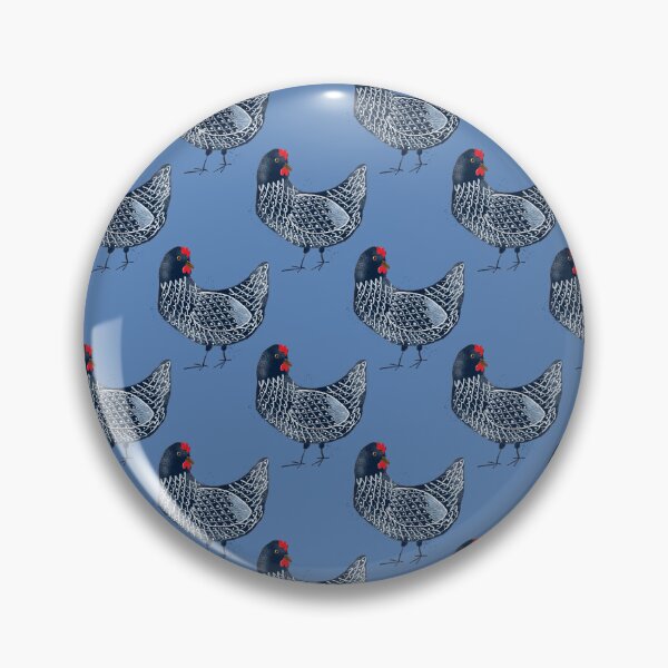Item preview, Blue Chickens pattern designed and sold by SelmaScribble.